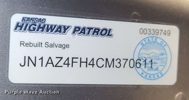 image for item DR5262 2012 Nissan 370Z 