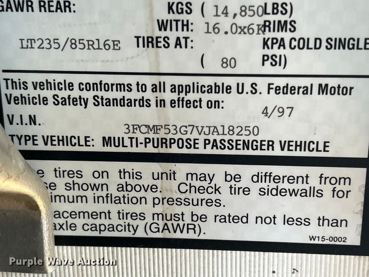 image for item DS0830 1998 Fleetwood  Pace Arrow RV