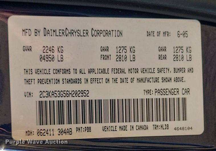 image for item DS7352 2006 Chrysler  300 Touring 