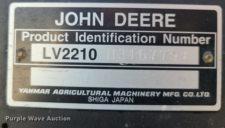 image for item DS7355 John Deere 2210 MFWD tractor