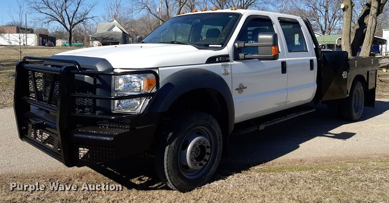 image for item DV9822 2012 Ford F550 Super Duty Crew Cab flatbed truck