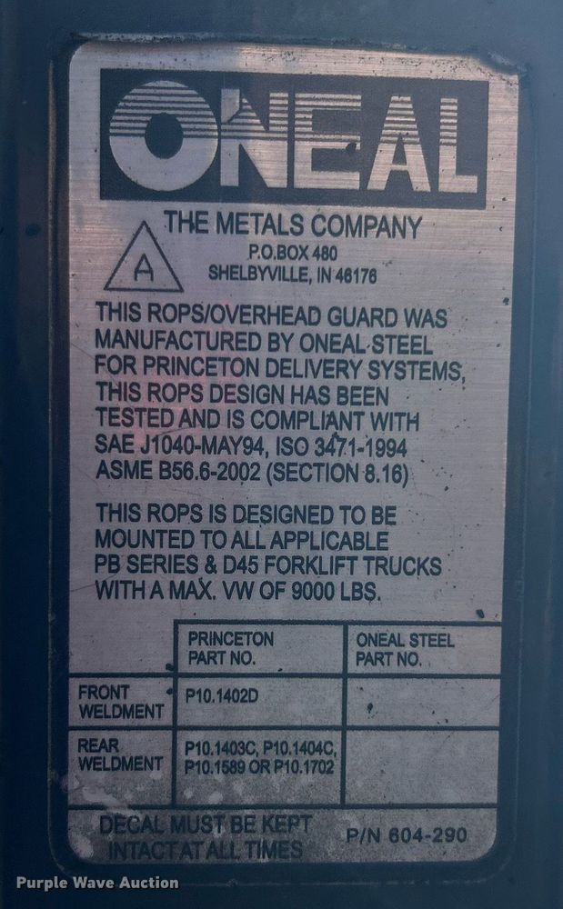 image for item EG1248 2009 Princeton PB50 forklift