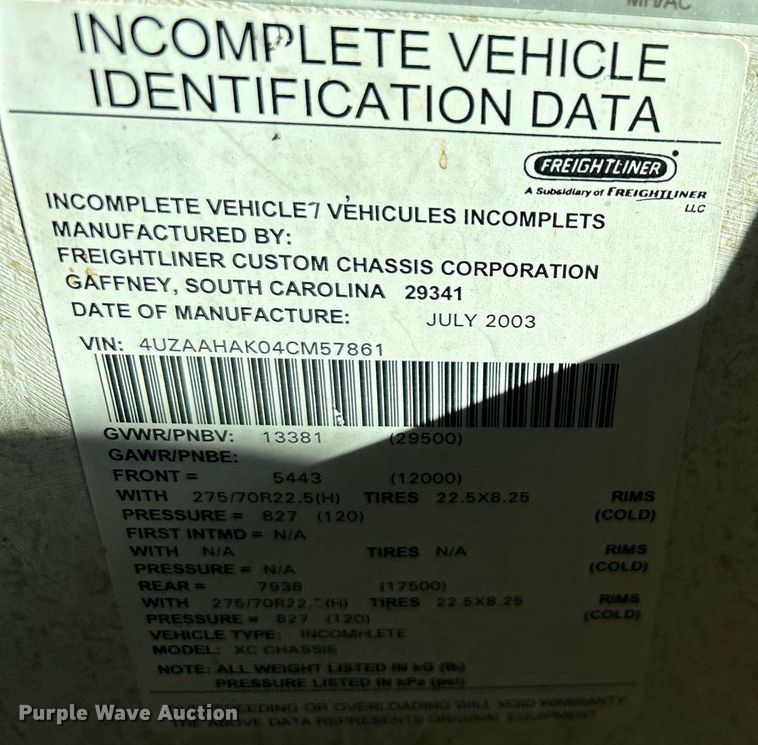 image for item EG1249 2004 Newmar Kountry Star RV