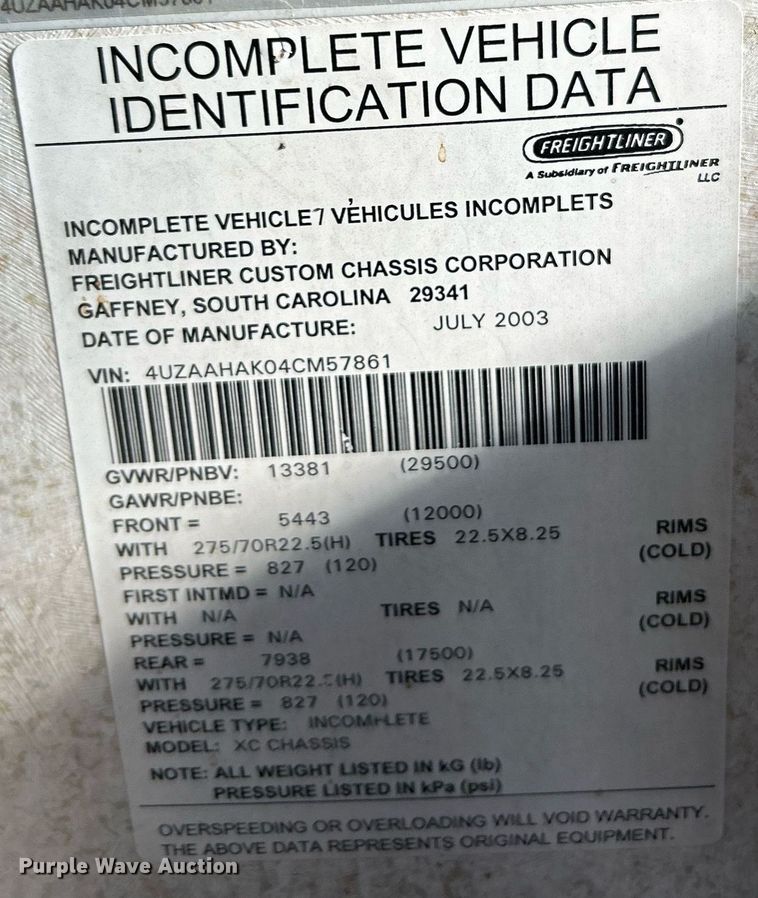 image for item EG1249 2004 Newmar Kountry Star RV