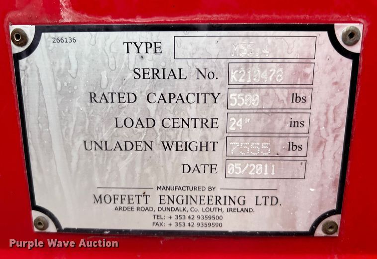 image for item EG1266 2011 Moffett M55.4 forklift