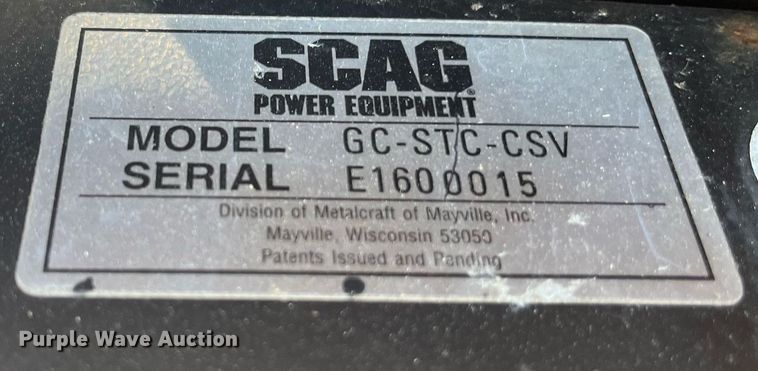 image for item EI0680 Scag GC-STC-CSV grass bagger