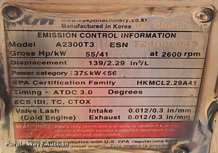 image for item EI3567 Kukje Machinery Branson 5220R MFWD tractor