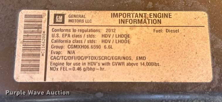 image for item EJ0274 2012 Chevrolet  Express 4500 school bus