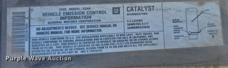 image for item EJ6020 2005 Chevrolet Silverado 1500 pickup truck