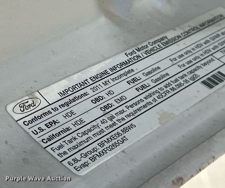 image for item EK4095 2011 Ford F550 Super Duty XL utility / service truck