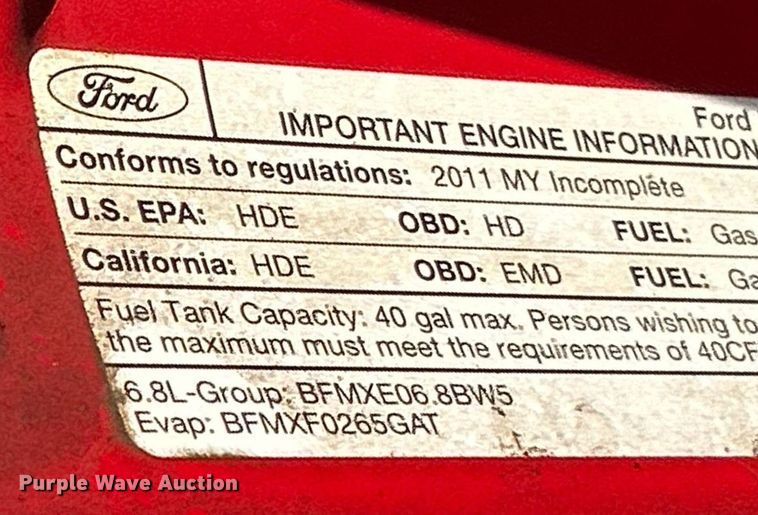 image for item EK4113 2011 Ford F450 Super Duty XL dump truck