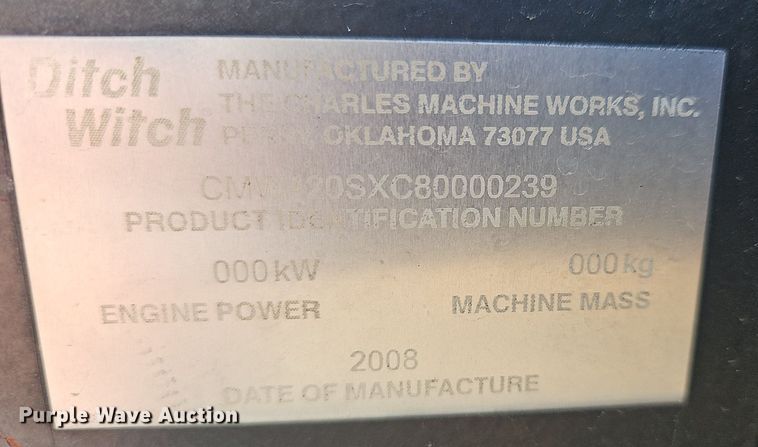 image for item EK5548 2008 Ditch Witch 420SX cable plow