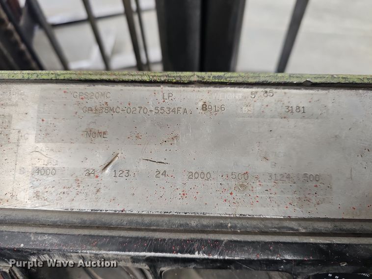 image for item EK5549 Clark GPS20MC forklift