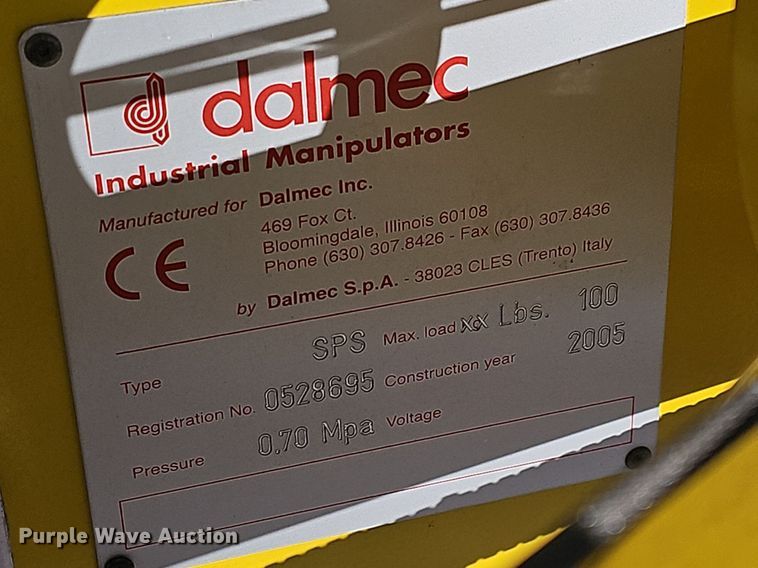 image for item EK5552 2005 Dalmec SPS  industrial manipulator