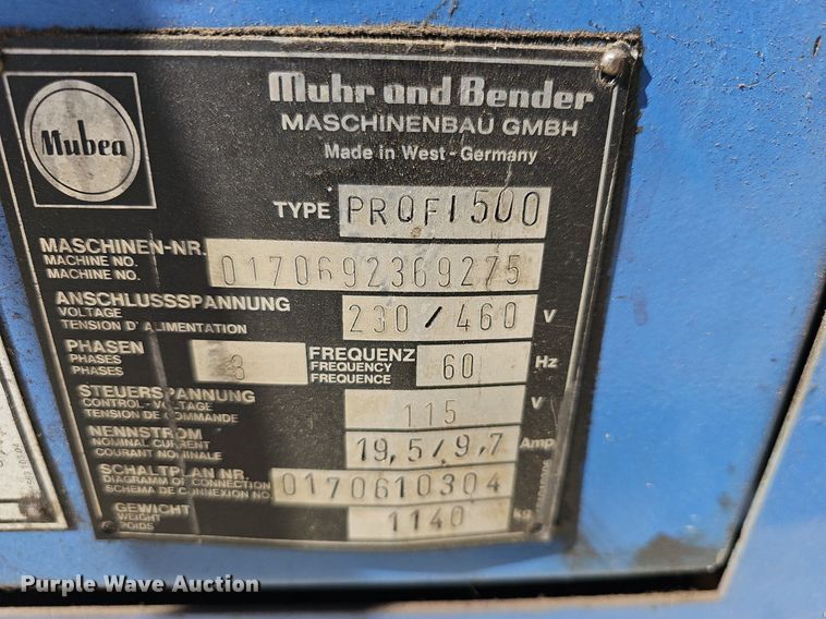 image for item EK5563 Mubea Profi 500  Ironworker