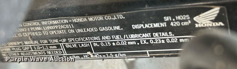 image for item EK9939 2020 Honda Rancher TRX420FM2 ATV