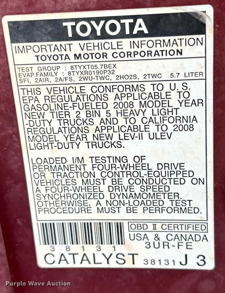 image for item JT9076 2008 Toyota  Tundra  Double Cab pickup truck