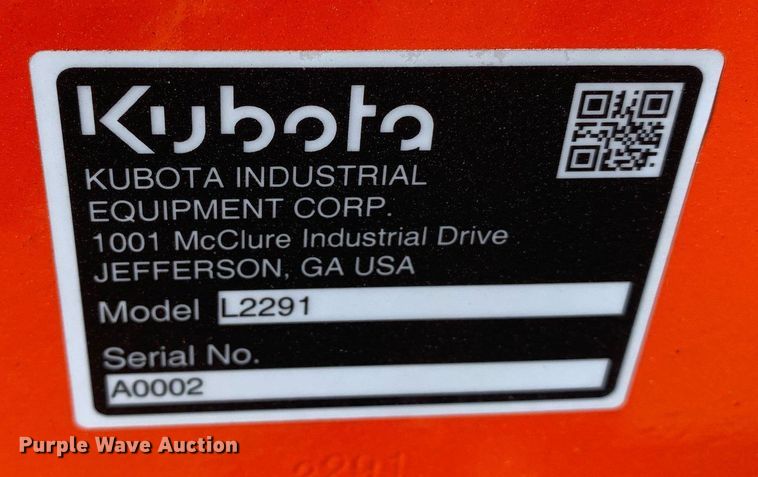 image for item KX9821 Kubota L2291 6' W loader bucket