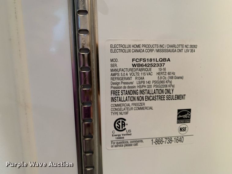 image for item KX9830 Frigidaire  FCFS181LQBA freezer