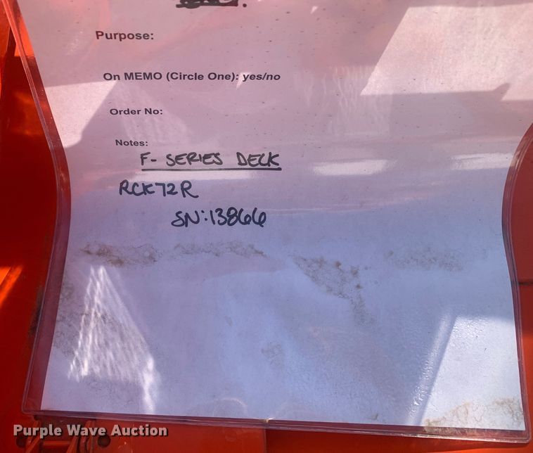 image for item KX9897 Kubota RCK72R-F36 mower deck