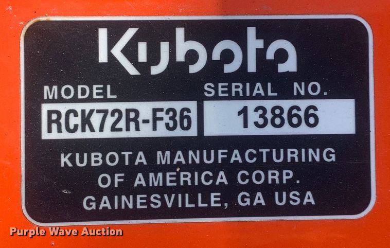 image for item KX9897 Kubota RCK72R-F36 mower deck
