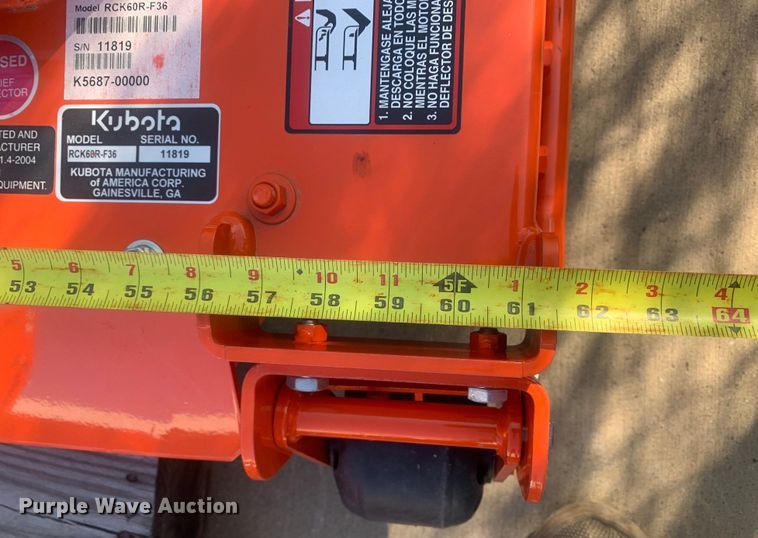 image for item KX9898 Kubota  RCK60R-F36 mower deck