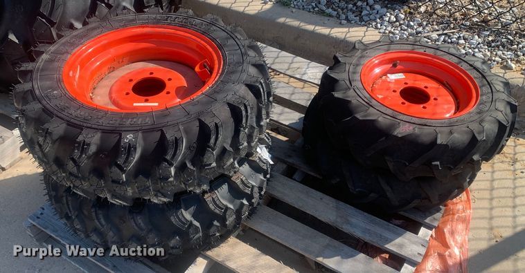 image for item KX9899 (4) Goodyear/Titan tractor tires and wheels
