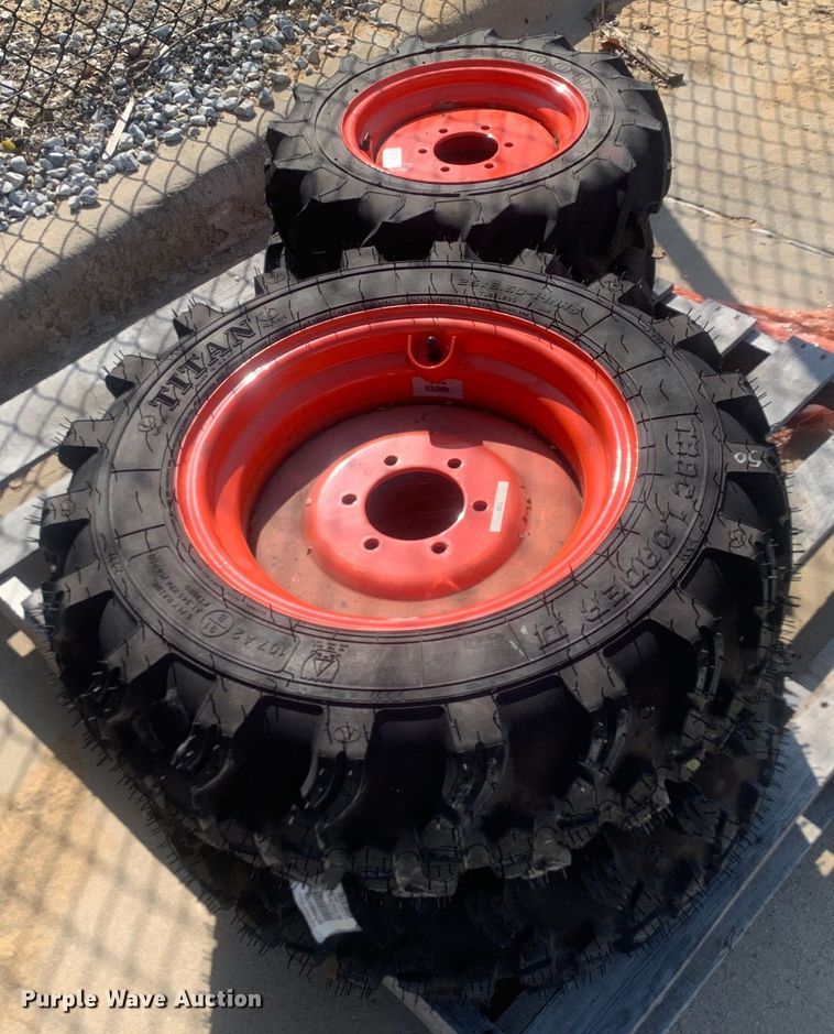 image for item KX9899 (4) Goodyear/Titan tractor tires and wheels