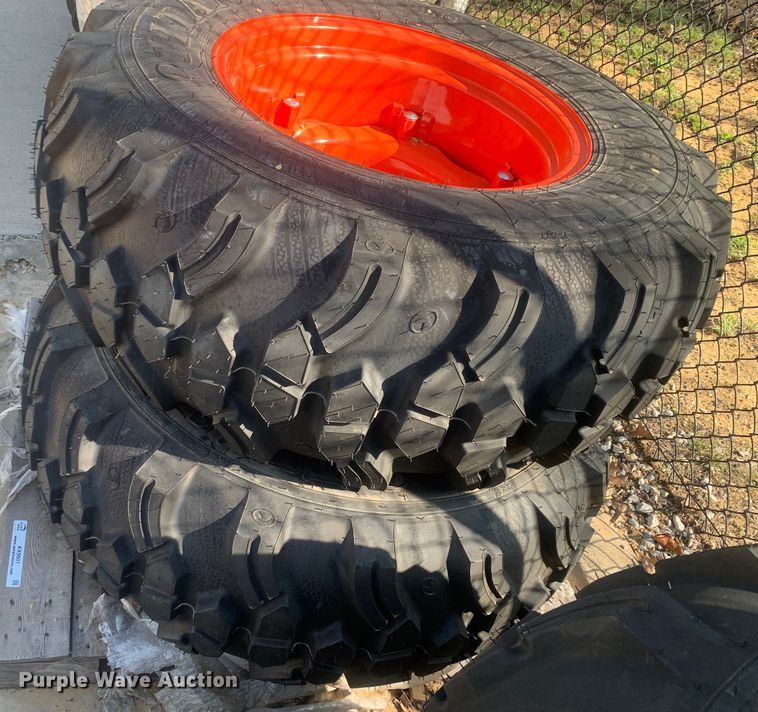 image for item KX9901 (2) Titan 17.5L-24 IND tractor tires and wheels