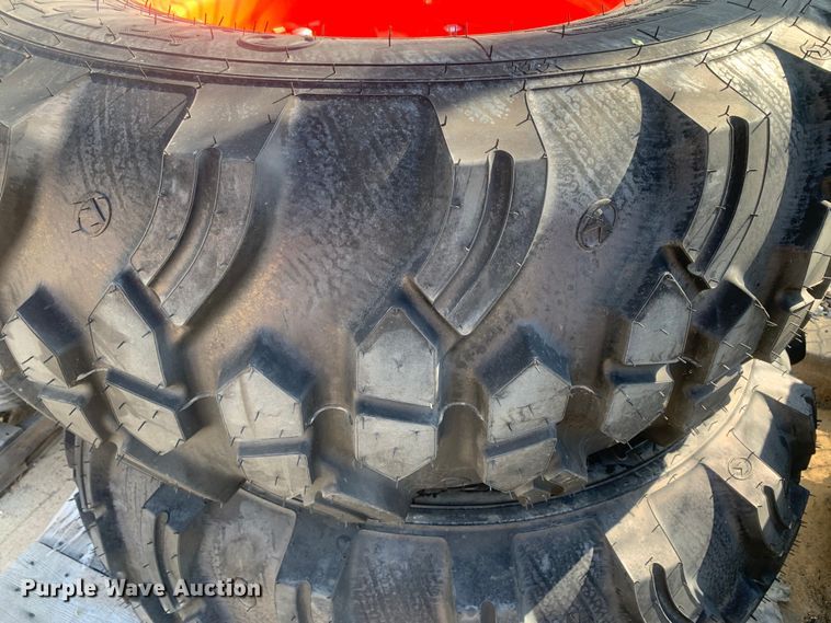 image for item KX9901 (2) Titan 17.5L-24 IND tractor tires and wheels
