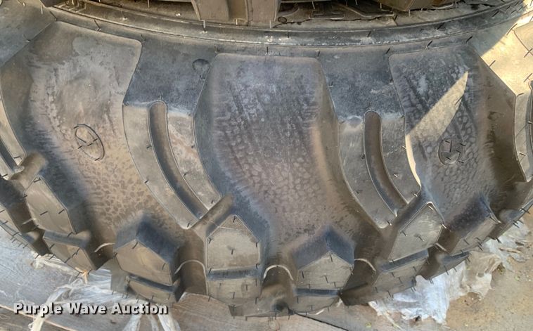 image for item KX9901 (2) Titan 17.5L-24 IND tractor tires and wheels