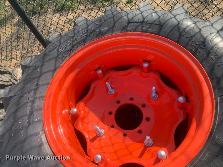 image for item KX9918 (2) Titan 17.5L-24 tractor tires and wheels
