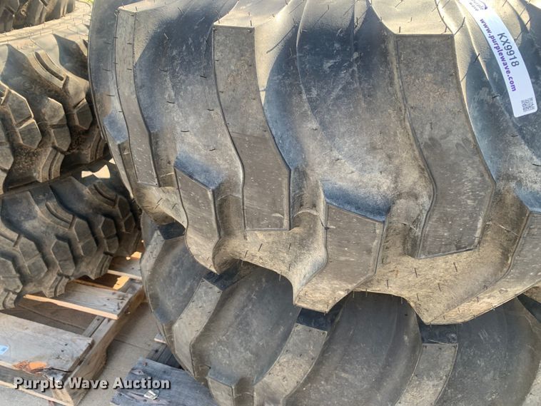 image for item KX9918 (2) Titan 17.5L-24 tractor tires and wheels