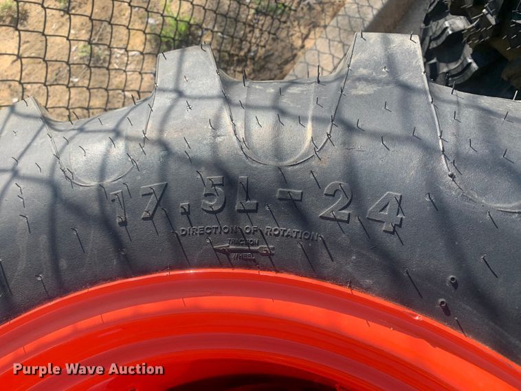 image for item KX9918 (2) Titan 17.5L-24 tractor tires and wheels