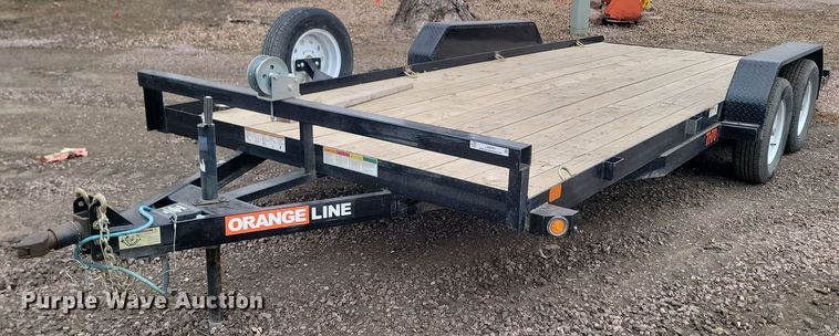 image for item LA9741 2021 Contract Manufacturing  Orange Line TH70 utility trailer