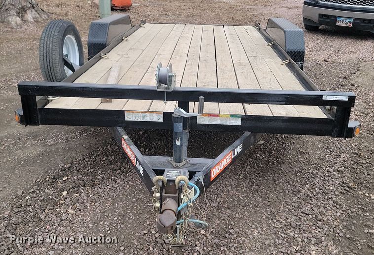 image for item LA9741 2021 Contract Manufacturing  Orange Line TH70 utility trailer