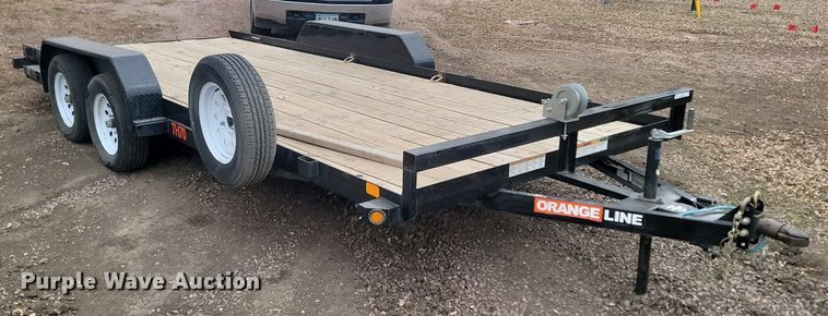 image for item LA9741 2021 Contract Manufacturing  Orange Line TH70 utility trailer