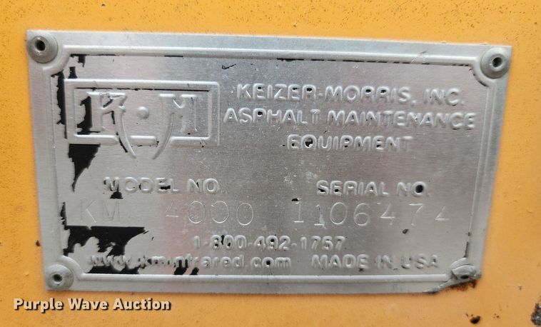 image for item MQ9681 Keizer-Morris KM-4000 asphalt hot box