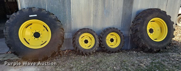 image for item NE9540 (4) used Titan tractor tires and wheels