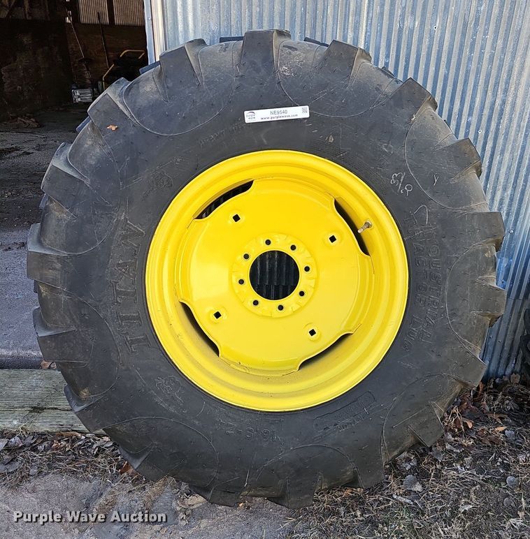 image for item NE9540 (4) used Titan tractor tires and wheels