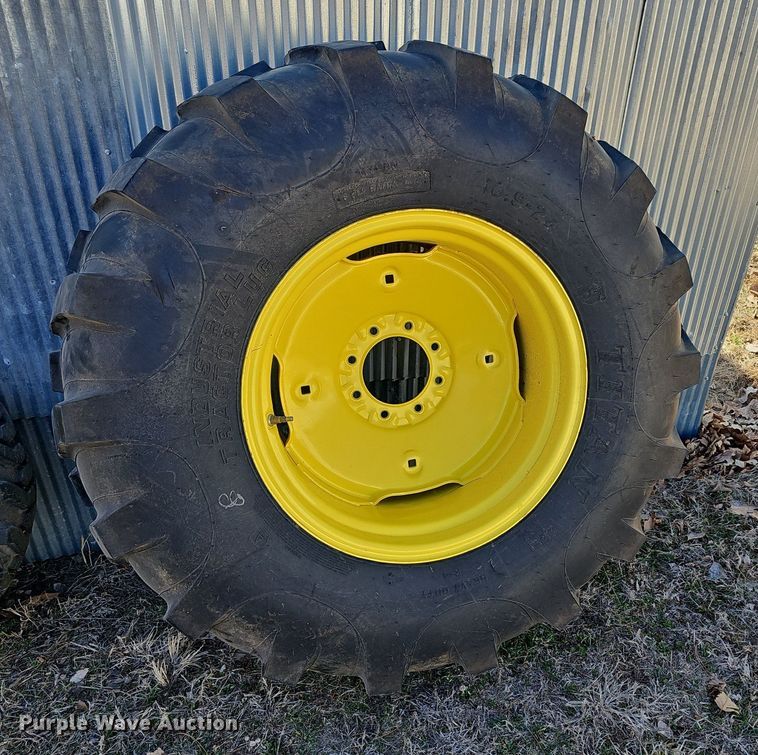 image for item NE9540 (4) used Titan tractor tires and wheels