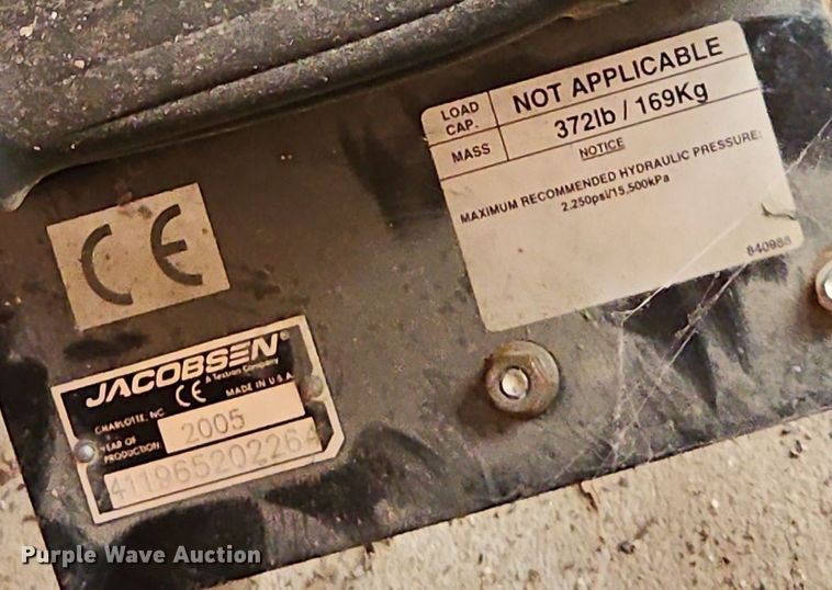 image for item NE9546 2005 Ryan Cushman Core Harvester attachment