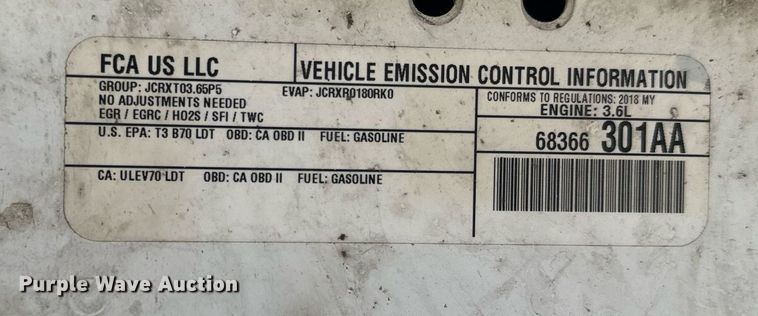 image for item NF9354 2018 Jeep  Grand Cherokee  SUV