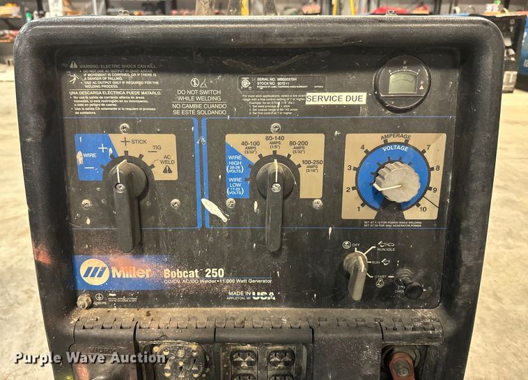 image for item NF9395 Miller Bobcat 250 welder/generator