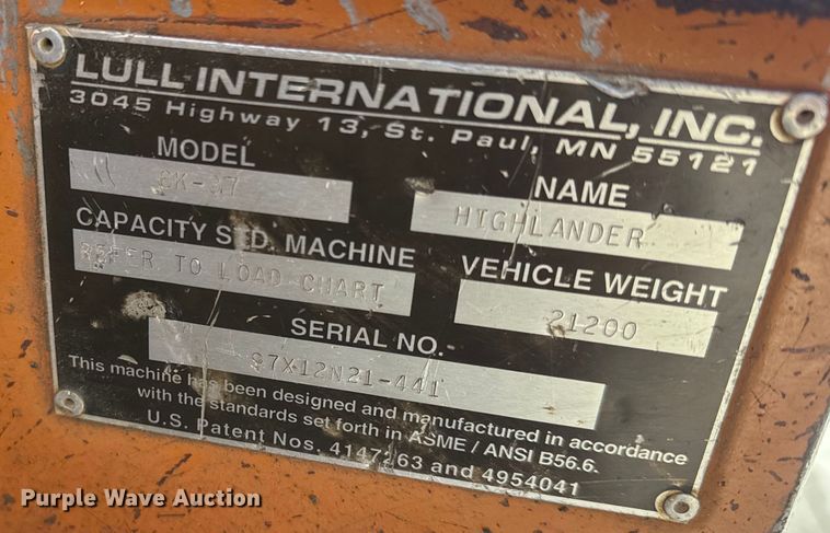 image for item NF9408 Lull 6K-37 telehandler