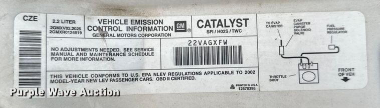 image for item NJ9392 2002 Saturn LS 