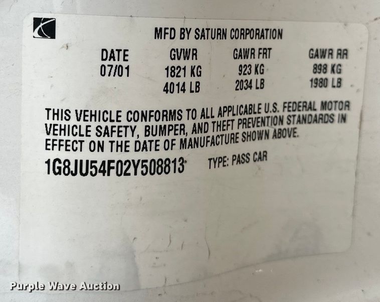 image for item NJ9392 2002 Saturn LS 