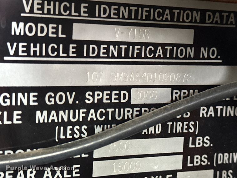 image for item NJ9393 1983 Foretravel V-715R RV