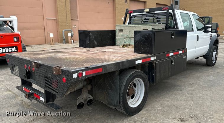 image for item NU9511 2008 Ford F450 Super Duty Crew Cab flatbed truck