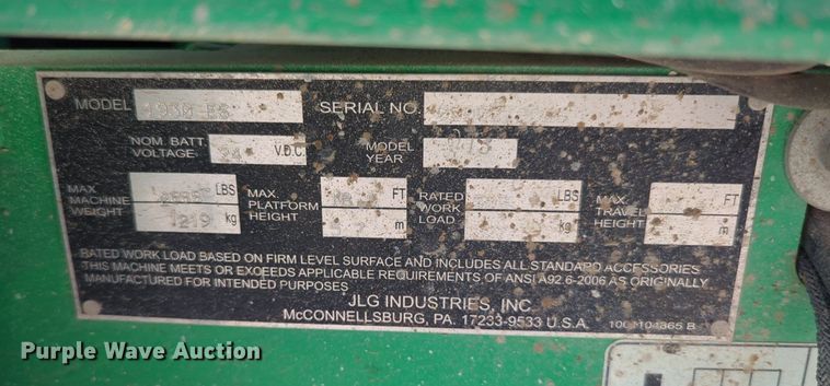 image for item NZ9331 JLG 1930ES scissor lift